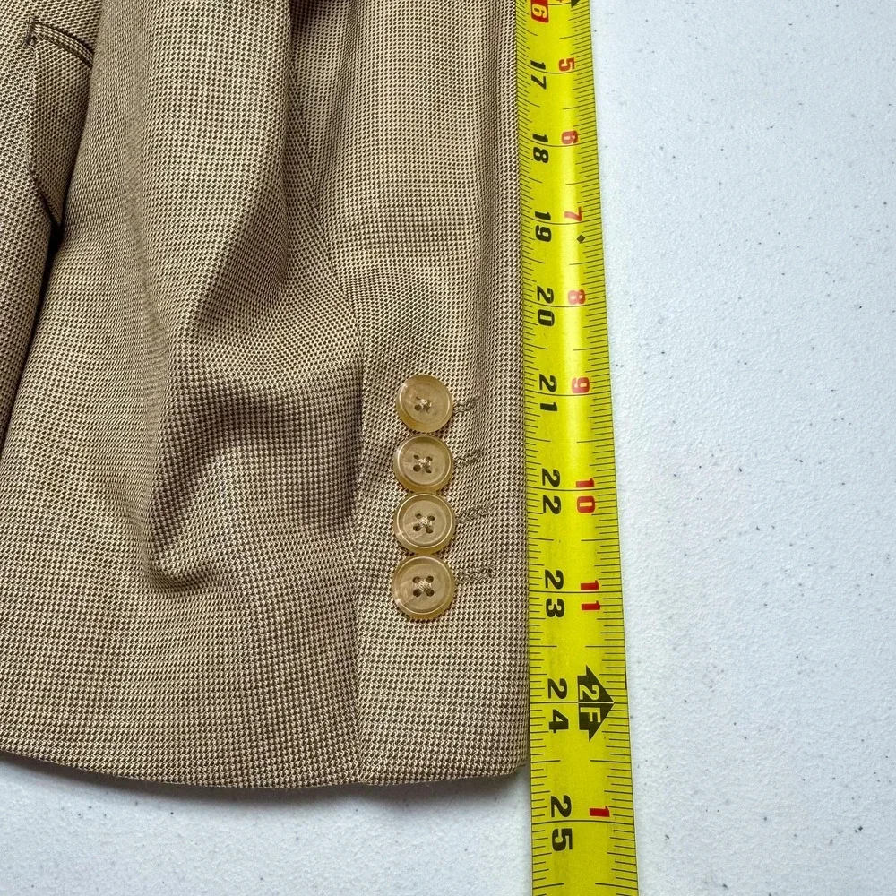 Ralph Ralph Lauren Blazer Mens 40R Brown‎ Check Wool Bamboo Rayon Sport Coat